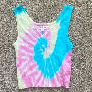 Jolie & Joy Tie Dye Ribbed Tank